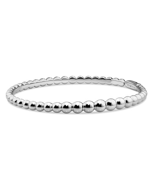 DEVATA White Beaded Ball Bangle Bracelet