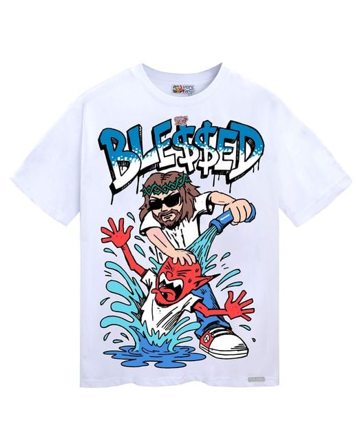 VERYRARE Blue Jesus Blessed Tee for men