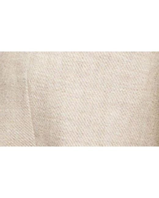 Mango Natural Belted Linen Blazer