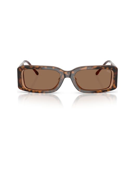 DIESEL Brown 53Mm Rectangular Sunglasses