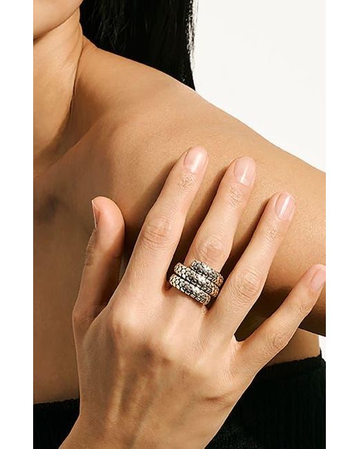 John Hardy Black Dot Coil Ring, Sterling