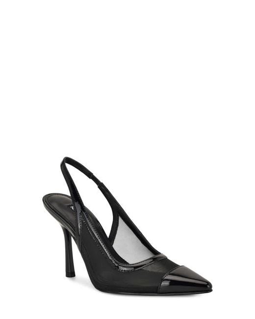 Nine West Black Jermain Slingback Pointed Toe Pump