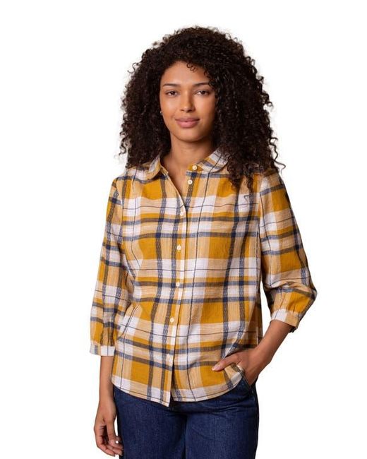 Celtic & Co. Black Peter Pan Collar Checked Blouse