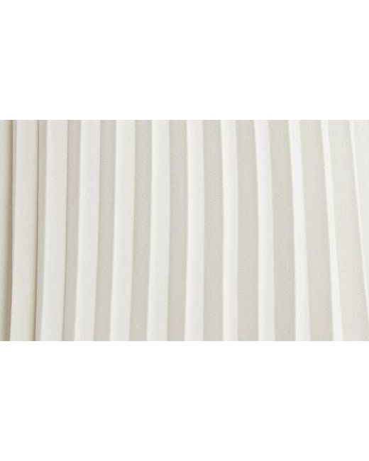 Nordstrom White Pleated Asymmetric Hem Midi Skirt