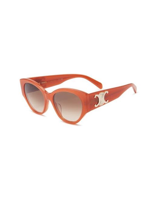Céline Red Maxi Triomphe 55Mm Butterfly Sunglasses