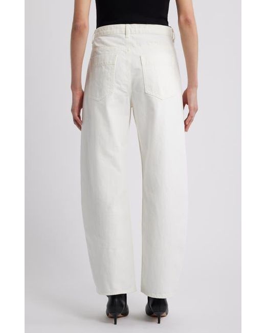 Nili Lotan White Tribeca Barrel Jeans