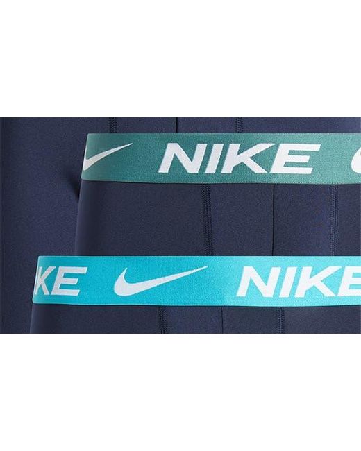 Nike Blue 3-pack Dri-fit Essential Micro Boxer Briefs for men