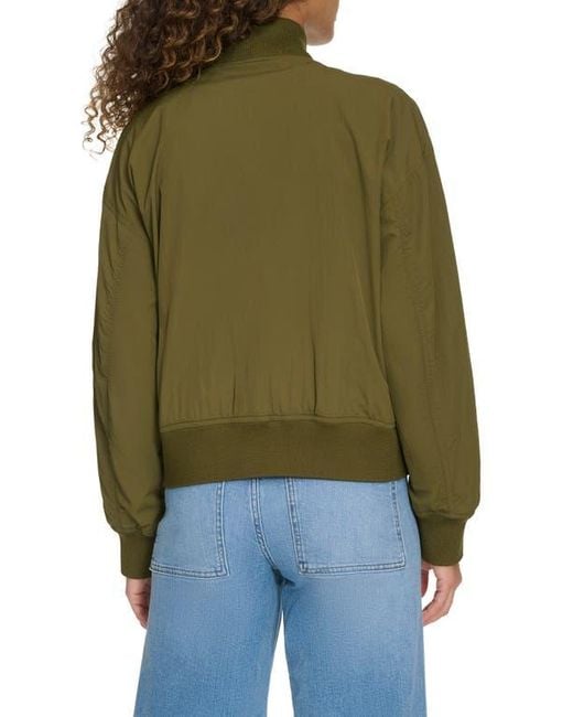 Levi's Green Techy Nylon Bomber Jacket