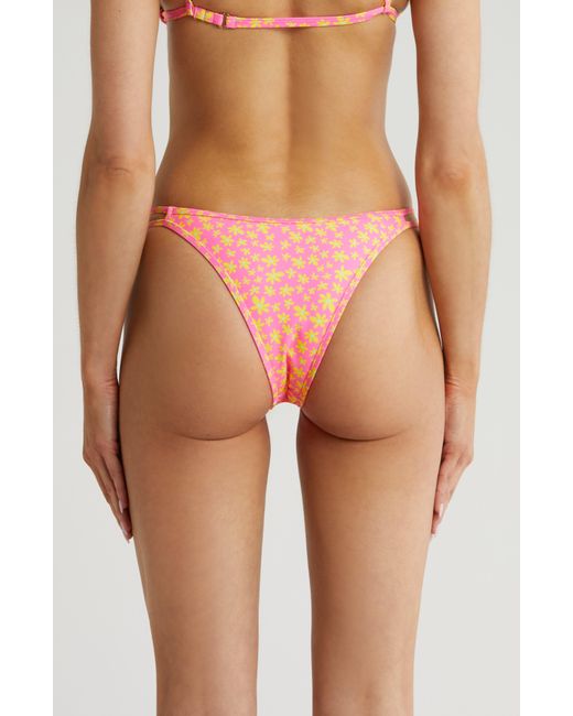 Kulani Kinis Pink Strappy Cheeky Bikini Bottoms