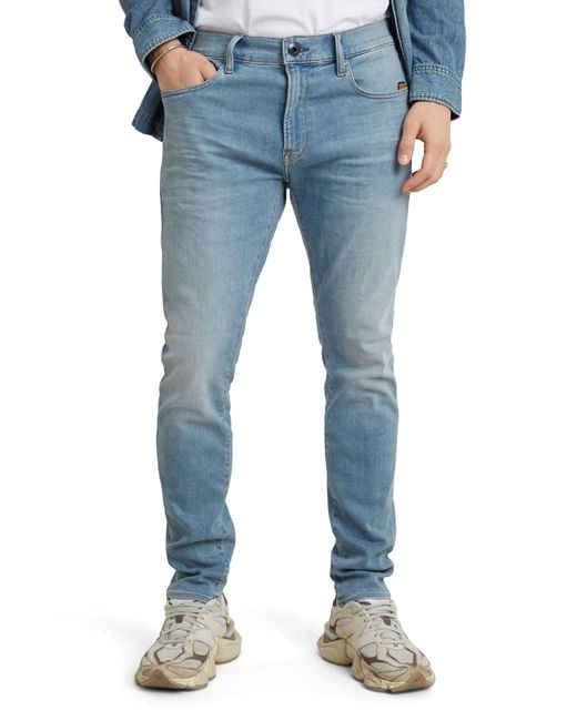 G-Star RAW Blue Revend Skinny Jeans for men