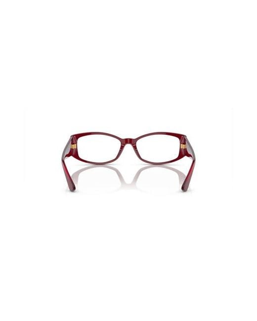 Versace Red 54Mm Irregular Optical Glasses