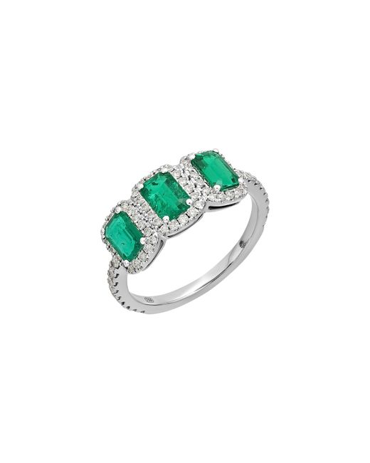 Bony Levy Blue Emerald & Diamond Ring
