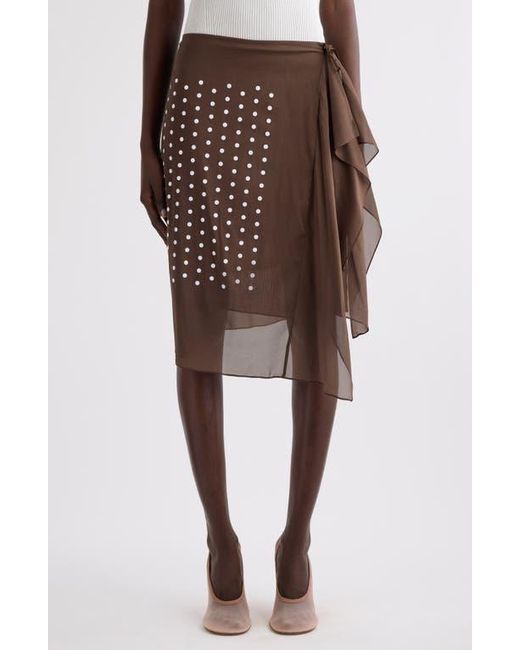 【関税&送料込】Dries Van Noten Sima Midi Skirt Dries Van Noten Sima Polka Dot Stretch Silk Wrap Skirt in