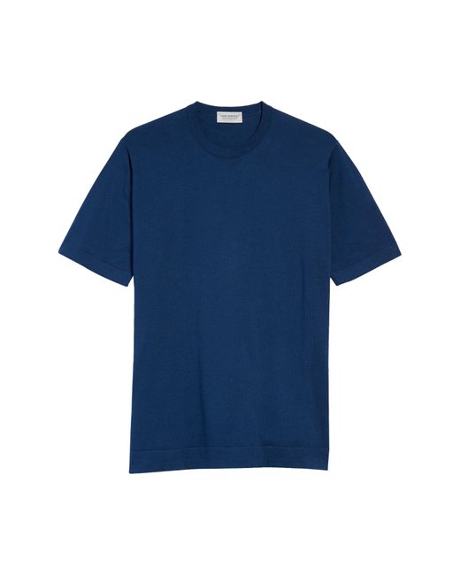 John Smedley Lorca Crewneck T-shirt in Blue for Men | Lyst