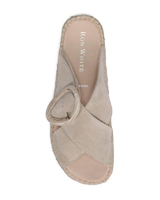 Ron White Multicolor Erin Espadrille Platform Wedge Slide Sandal