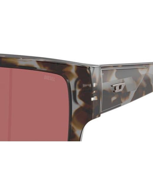 DIESEL Pink 57Mm Rectangular Sunglasses for men