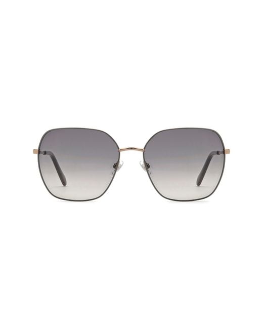 Fossil Gray 59Mm Square Sunglasses