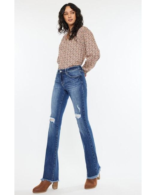 Kancan Blue Mia Essentials Low Rise Baby Bootcut Jeans