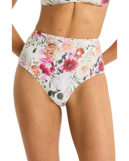 Sea Level Red Belle Paneled High Waist Bikini Bottoms