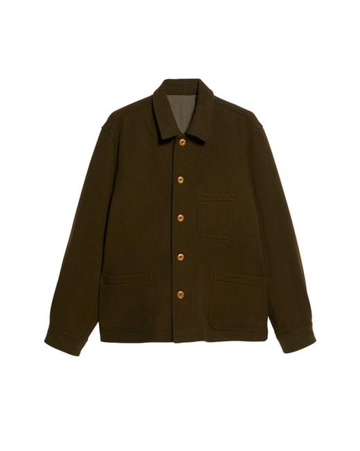 Fortela Green Seneca Wool Twill Jacket for men
