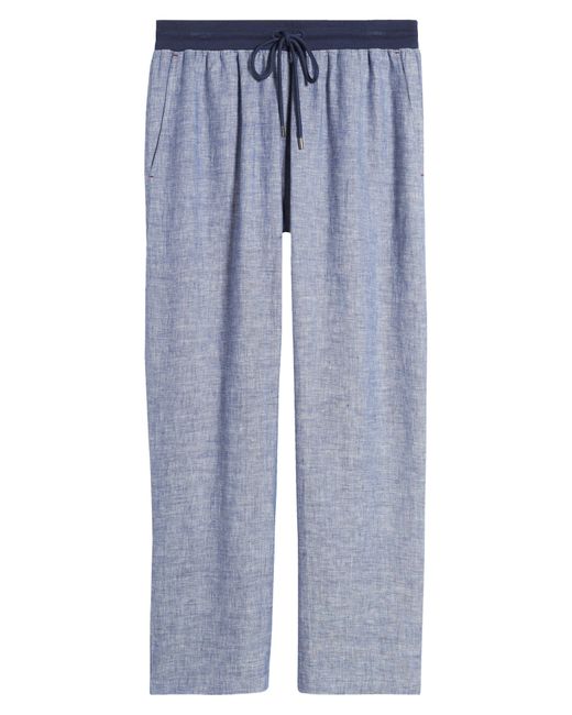 Daniel Buchler Blue Linen Pajama Pants for men