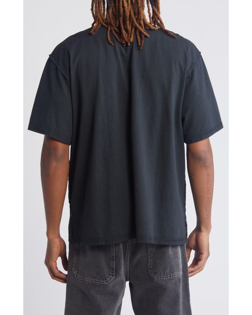 DIET STARTS MONDAY Black Auto Logo Cotton Graphic T-shirt for men