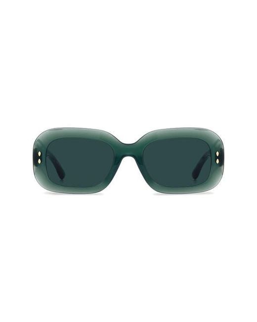 Isabel Marant Green 53Mm Rectangular Sunglasses