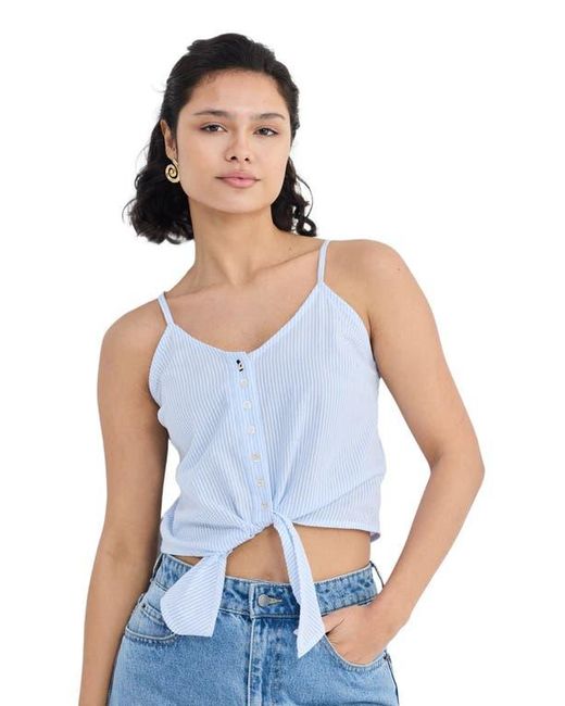 REISTOR Blue Pool Day Tan Lines Stripe Camisole