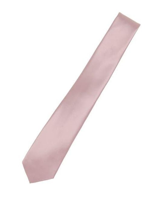 Brooklyn Brigade Pink Solid Satin X-Long Tie for men