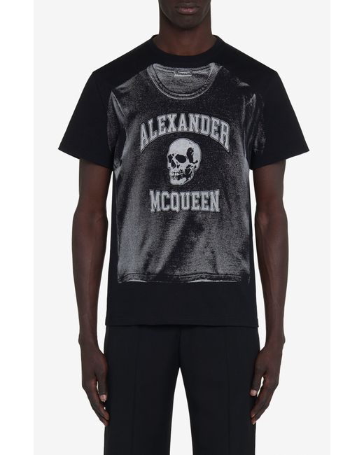 Alexander McQueen Black Trompe L'oeil Graphic T-shirt for men