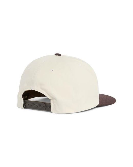 Brixton White Catch & Release Snapback Baseball Cap for men