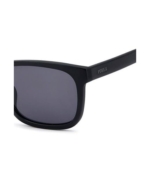 Fossil Blue 56Mm Rectangular Sunglasses for men