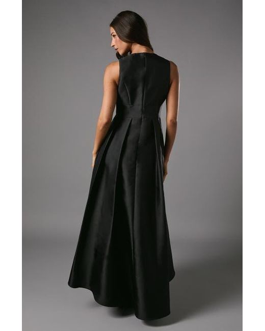 Coast Black Sleeveless Plunge Waterfall Maxi Dress
