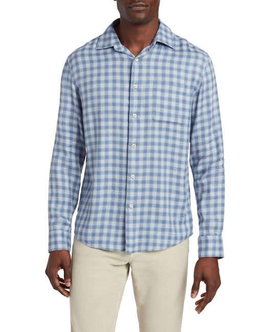 Faherty Brand Blue The Weekend Linen Blend Button-up Shirt for men