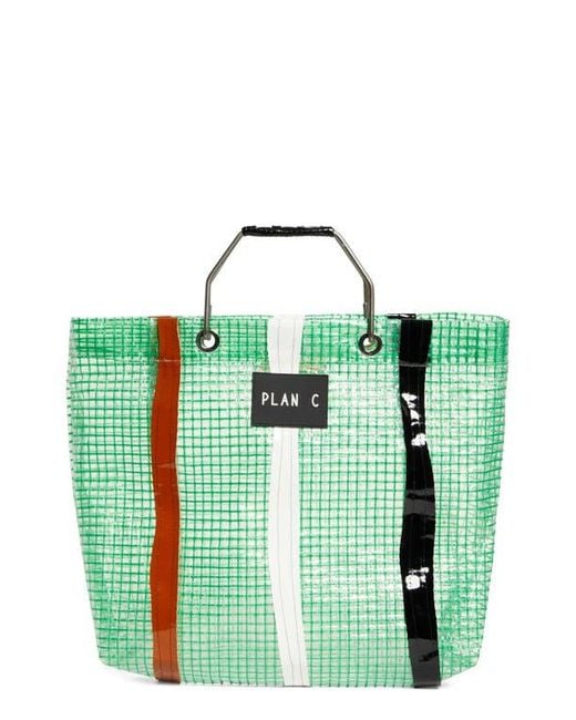 Plan C Green Clear Shopper Tote