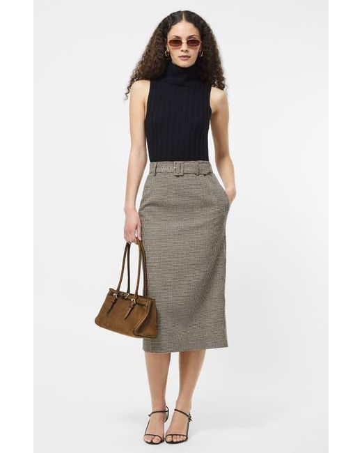 French Connection Black Rib Turtleneck Sleeveless Sweater