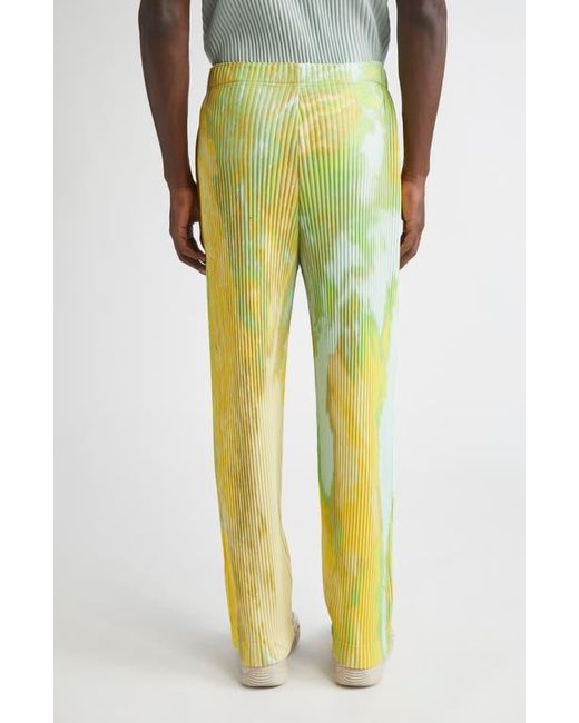 Homme Plissé Issey Miyake Agate Pleated Pants in Yellow for Men | Lyst