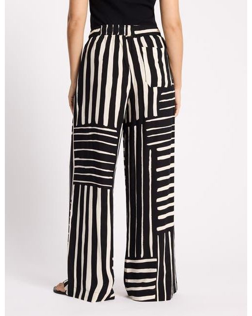 Albaray Black Patchwork Stripe Trouser
