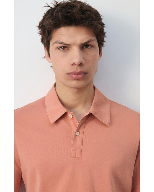 Mango Multicolor Solid Cotton Piqué Polo for men