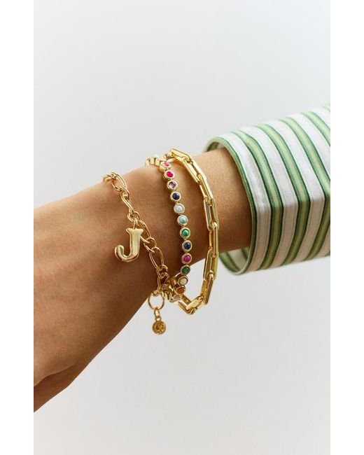 BaubleBar Metallic Annika Initial Bracelet
