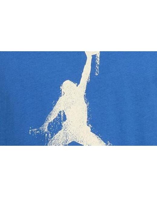 Nike Blue Brooklyn Collegiate Oversize Jumpman Graphic T-Shirt for men