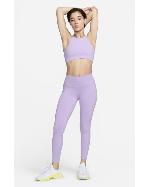 Nike Purple Dri-fit Alate Curve Cutout Sports Bra