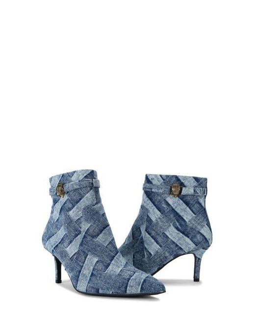 Kurt Geiger Blue Kensington Denim Flexi Pointed Toe Bootie