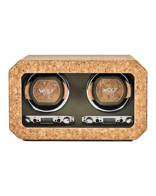 Wolf Metallic Cortica Double Watch Winder for men