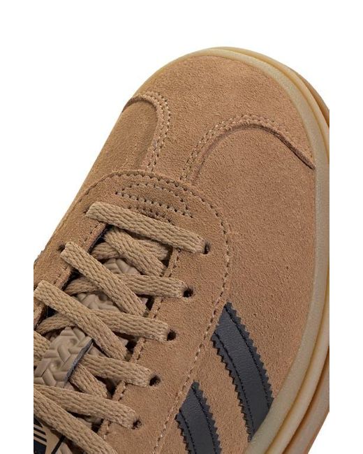Adidas Brown Gazelle Bold Platform Sneaker