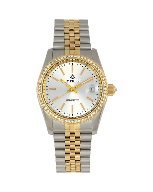 Empress Metallic Constance Automatic Bracelet Watch With Date