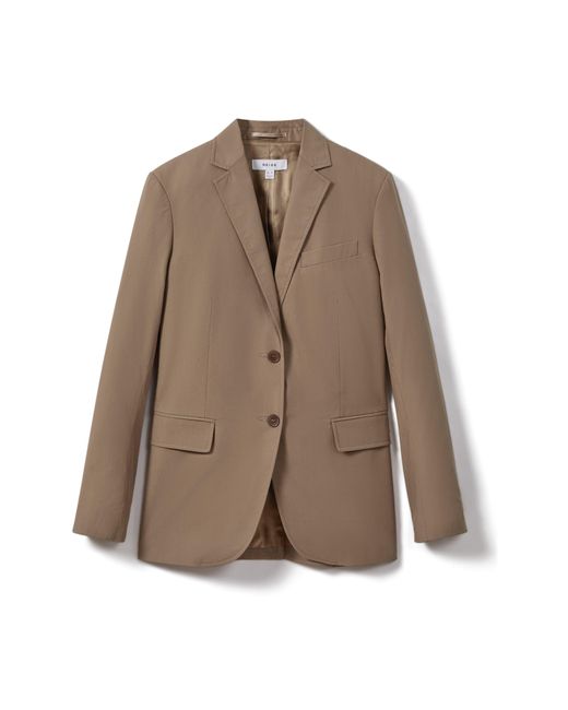 Reiss Brown Hope Cotton Jacket
