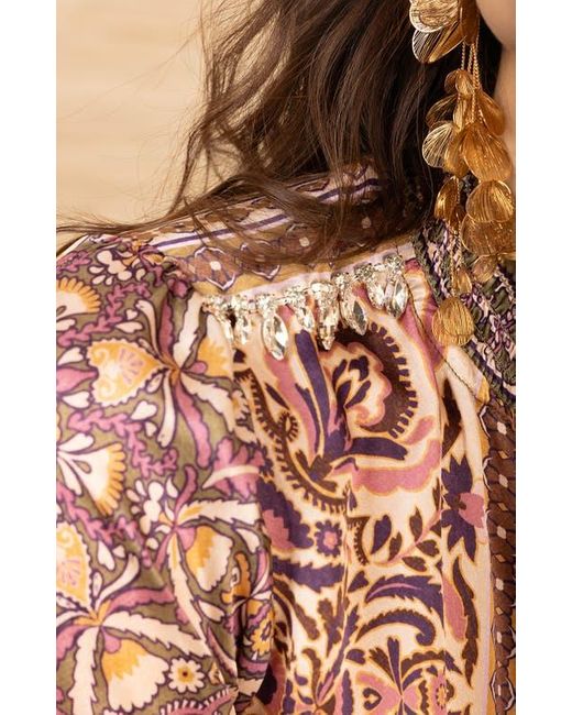 Hale Bob Natural Etta Silk Top