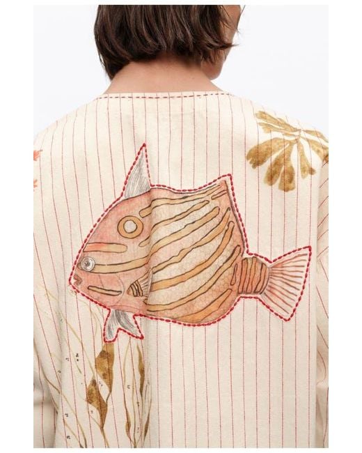 Bimba Y Lola Natural Patchwork Cotton Cropped Jacket