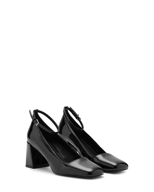Mango Black Ankle Strap Heel